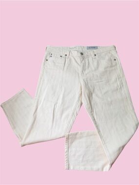 AG ADRIANO GOLDSCHMIED X ANTHROPOLOGIE The Prima Crop Cigarette Jeans Pink SZ 32